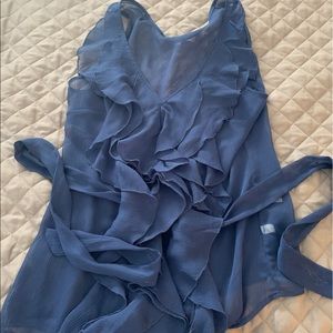 Sheer ruffly tank top